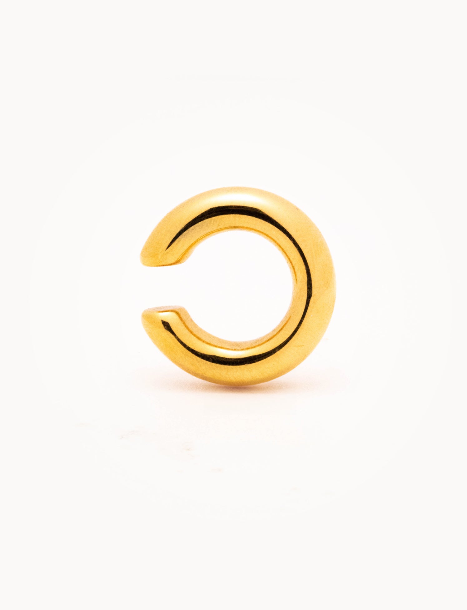 My Gold Orecchini A Cerchio Delfino In Oro Giallo 750 (18kt) - 20 Mm X 2 Mm, Fatti A Mano In Germania