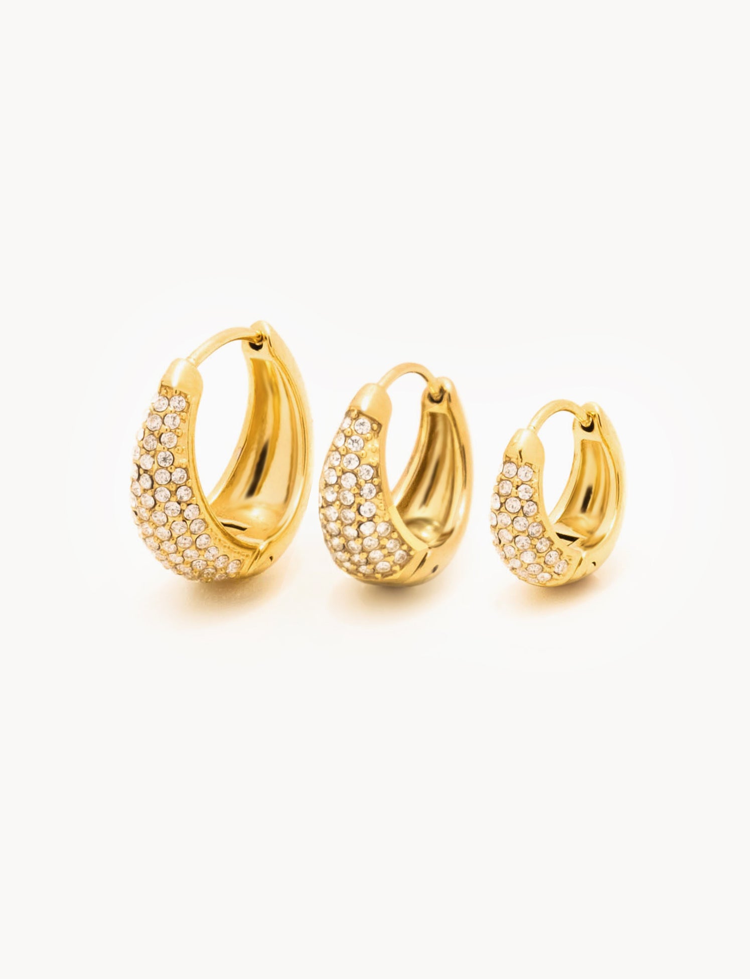 Orecchini Hoop Sparkling Chubby